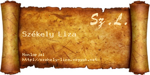 Székely Liza névjegykártya